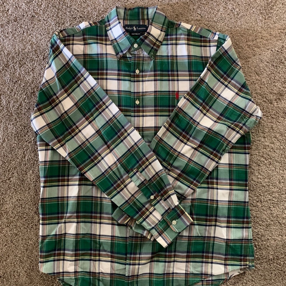 Ralph Lauren Polo men’s plaid button down NWOT. Size large